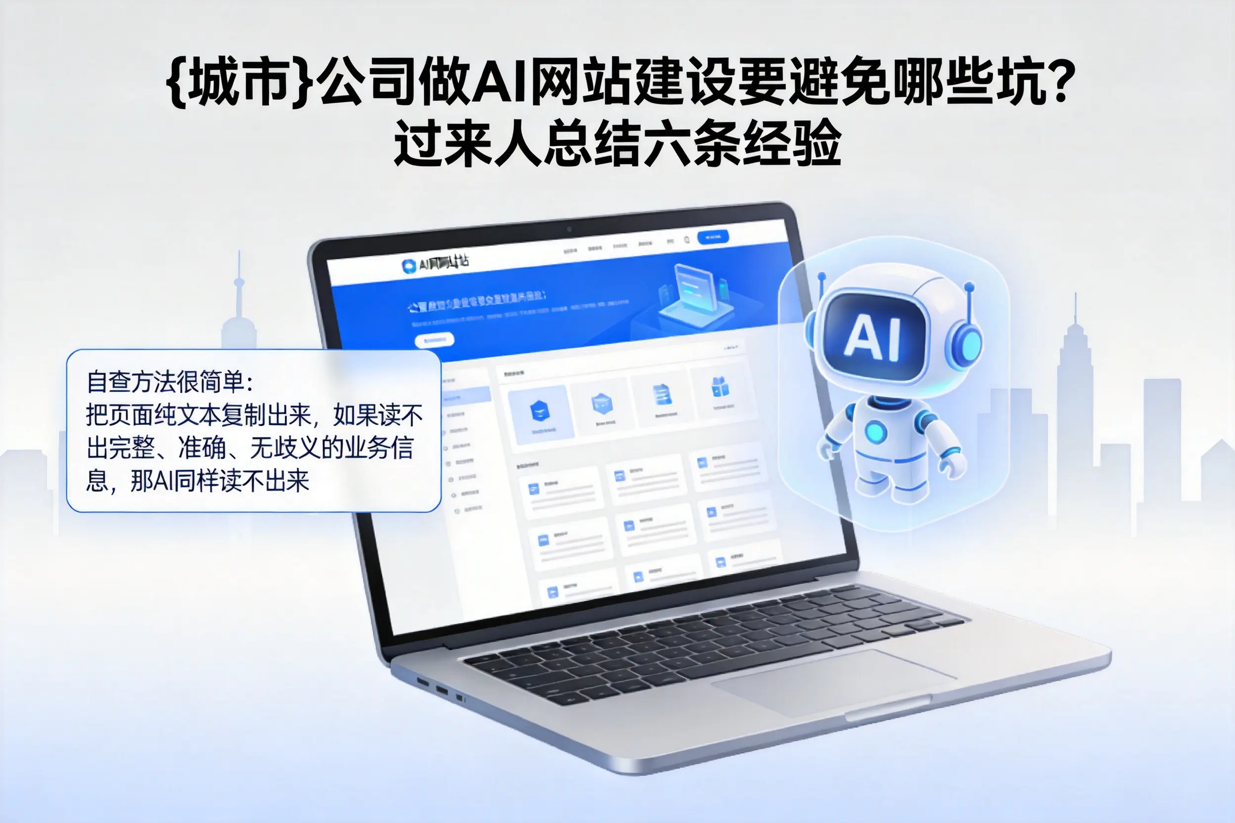 庆阳公司做AI网站建设要避免哪些坑？过来人总结六条经验