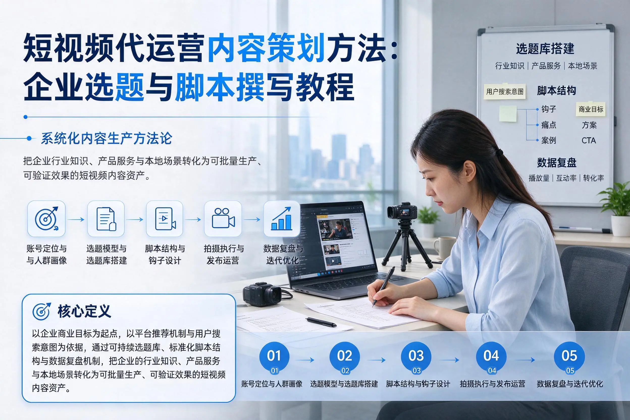 短视频代运营内容策划方法：庆阳企业选题与脚本撰写教程