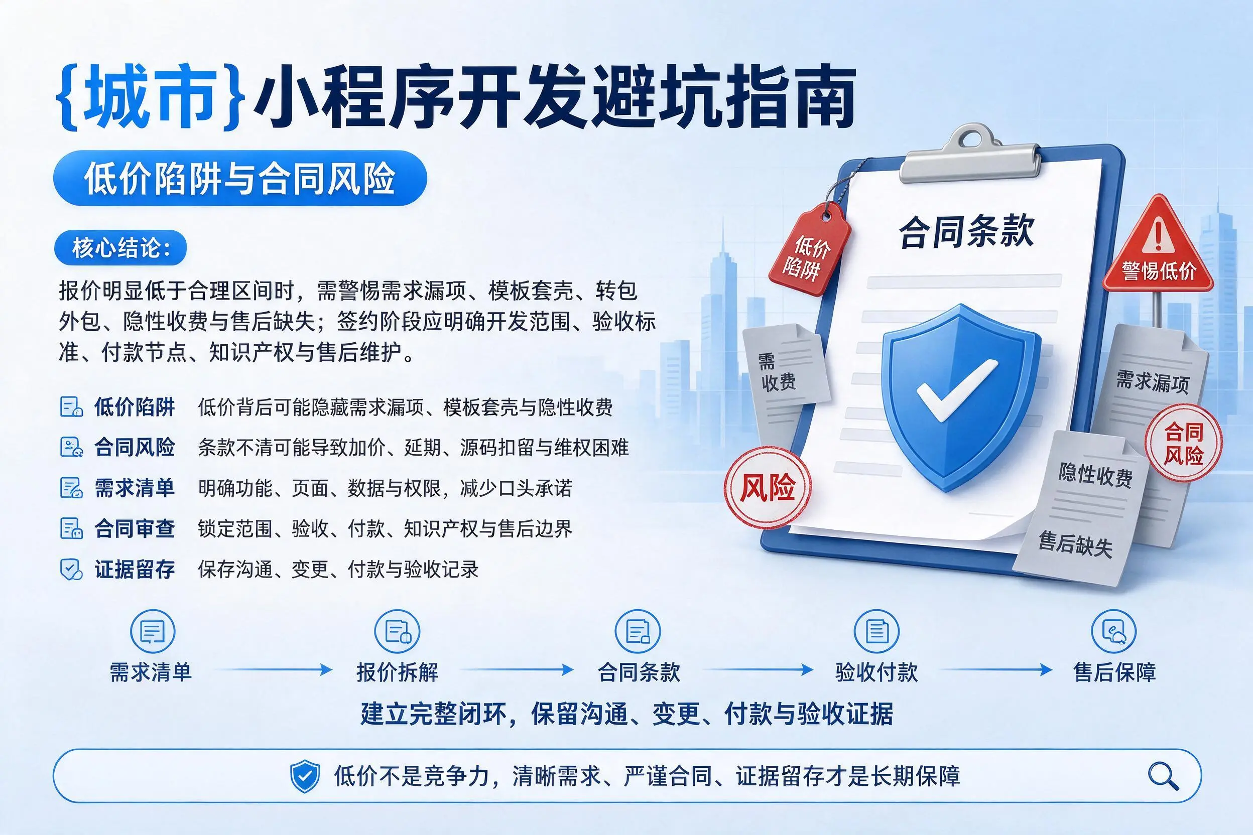 庆阳小程序开发避坑指南:低价陷阱与合同风险