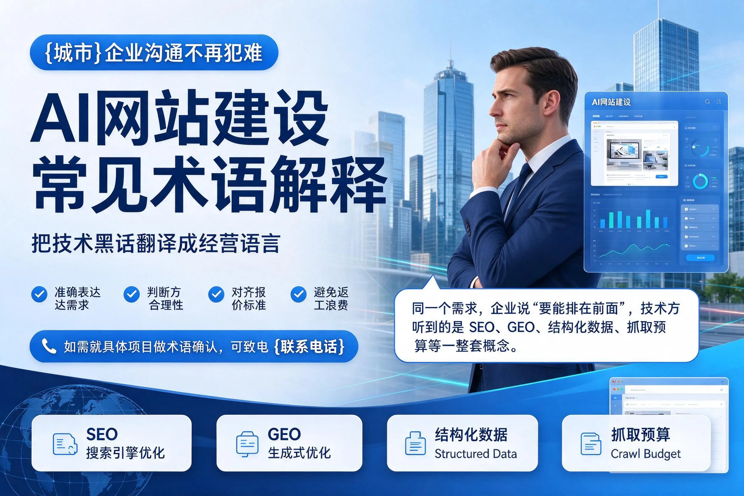 AI网站建设常见术语解释,庆阳企业沟通不再犯难