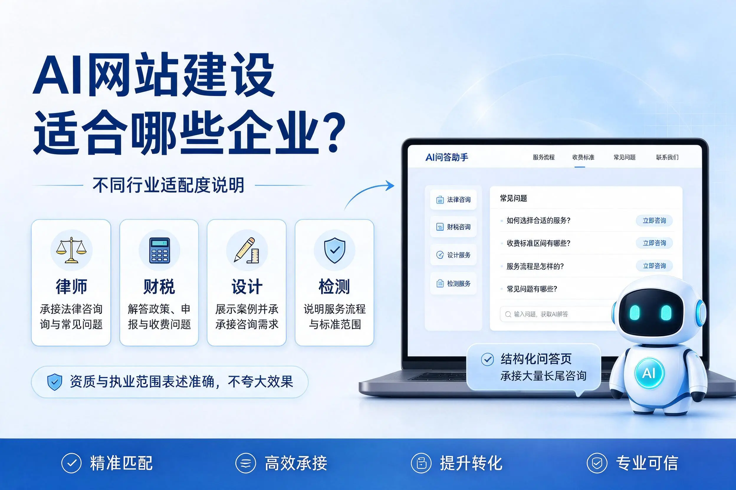 AI网站建设适合哪些企业？庆阳不同行业适配度说明