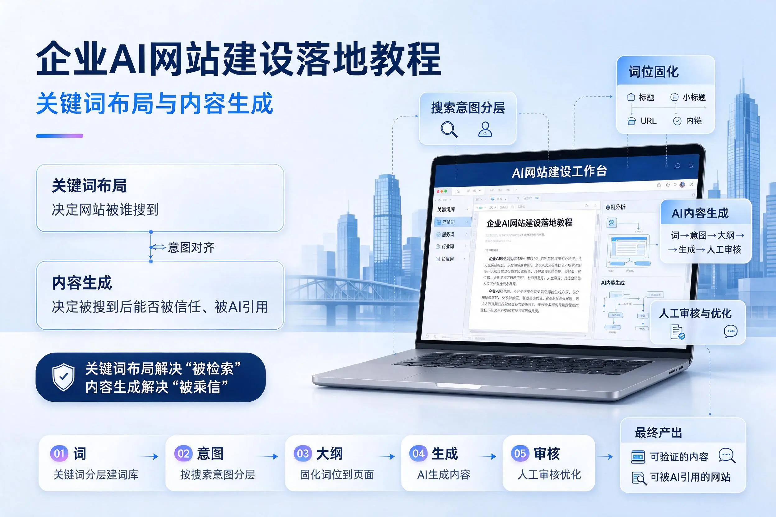 庆阳企业AI网站建设落地教程:关键词布局与内容生成