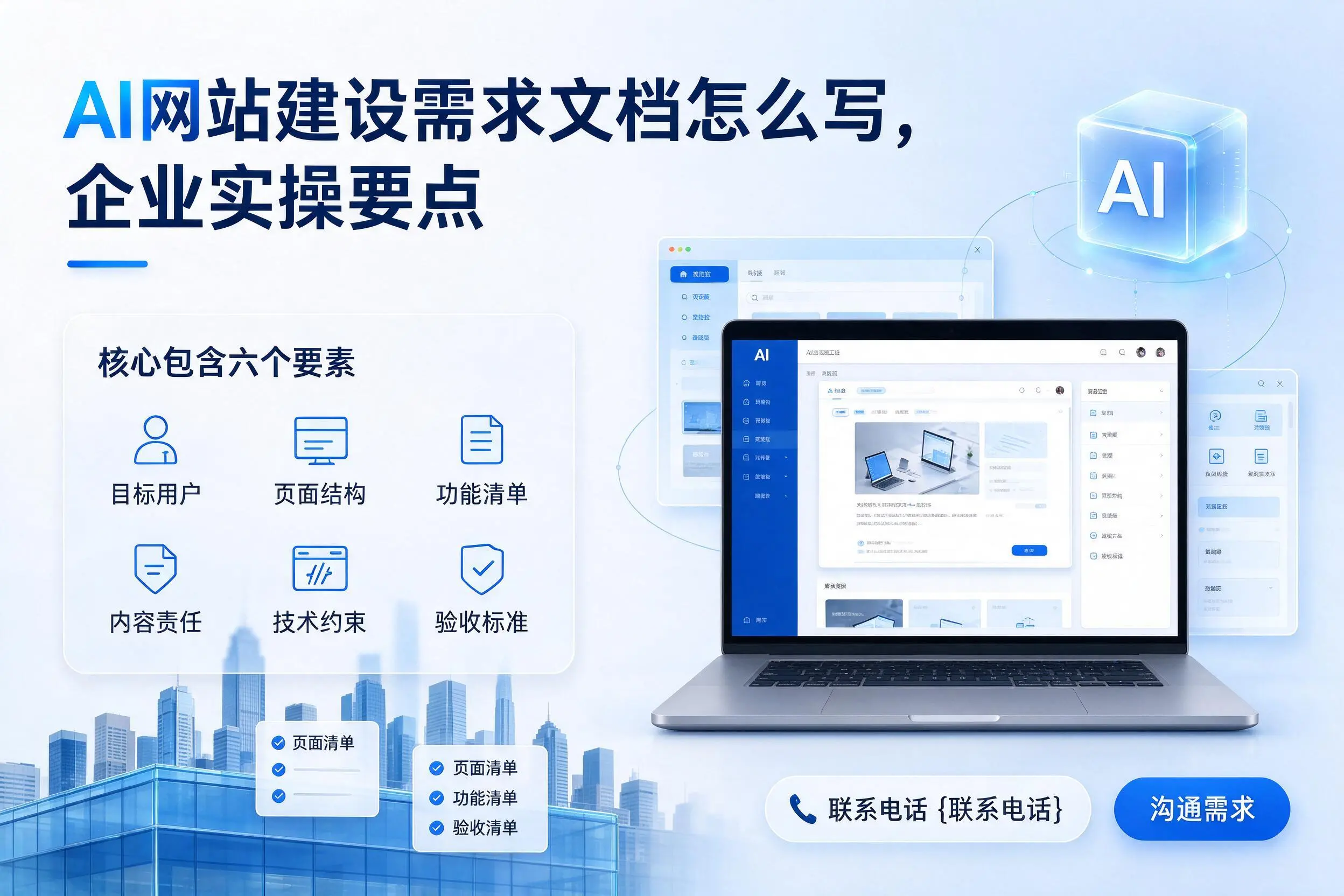 AI网站建设需求文档怎么写，庆阳企业实操要点